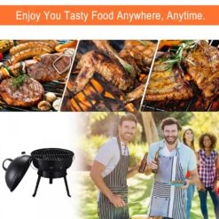 Outsunny Compact Portable Metal BBQ Grill - Black -OUTSUNNY Store 1624026225 25829100 8f1bc411 e5ff 429d bea4 6f3968ac297c