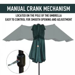 Oasis 4.6 M Double-Sided Umbrella Parasol - Green 19 Oasis 4.6 M Double-Sided Umbrella Parasol - Green -OUTSUNNY Store 1624026299 13980900 228b360a 6bbe 480f bcdc ee95632165e8