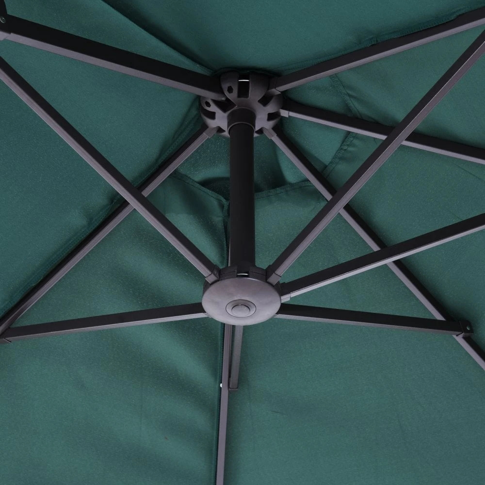 Oasis 4.6 M Double-Sided Umbrella Parasol - Green 6 Oasis 4.6 M Double-Sided Umbrella Parasol - Green - Image 6