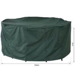 Outsunny PVC Coated Round Furniture Cover- Green -OUTSUNNY Store 1624028513 37648900