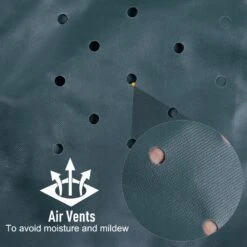 Outsunny PVC Coated Round Furniture Cover- Green -OUTSUNNY Store 1624028518 00683100