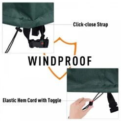 Outsunny PVC Coated Round Furniture Cover- Green -OUTSUNNY Store 1624028520 42657300