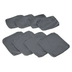 Outsunny Seat Cushion Cover Replacement Set - Grey