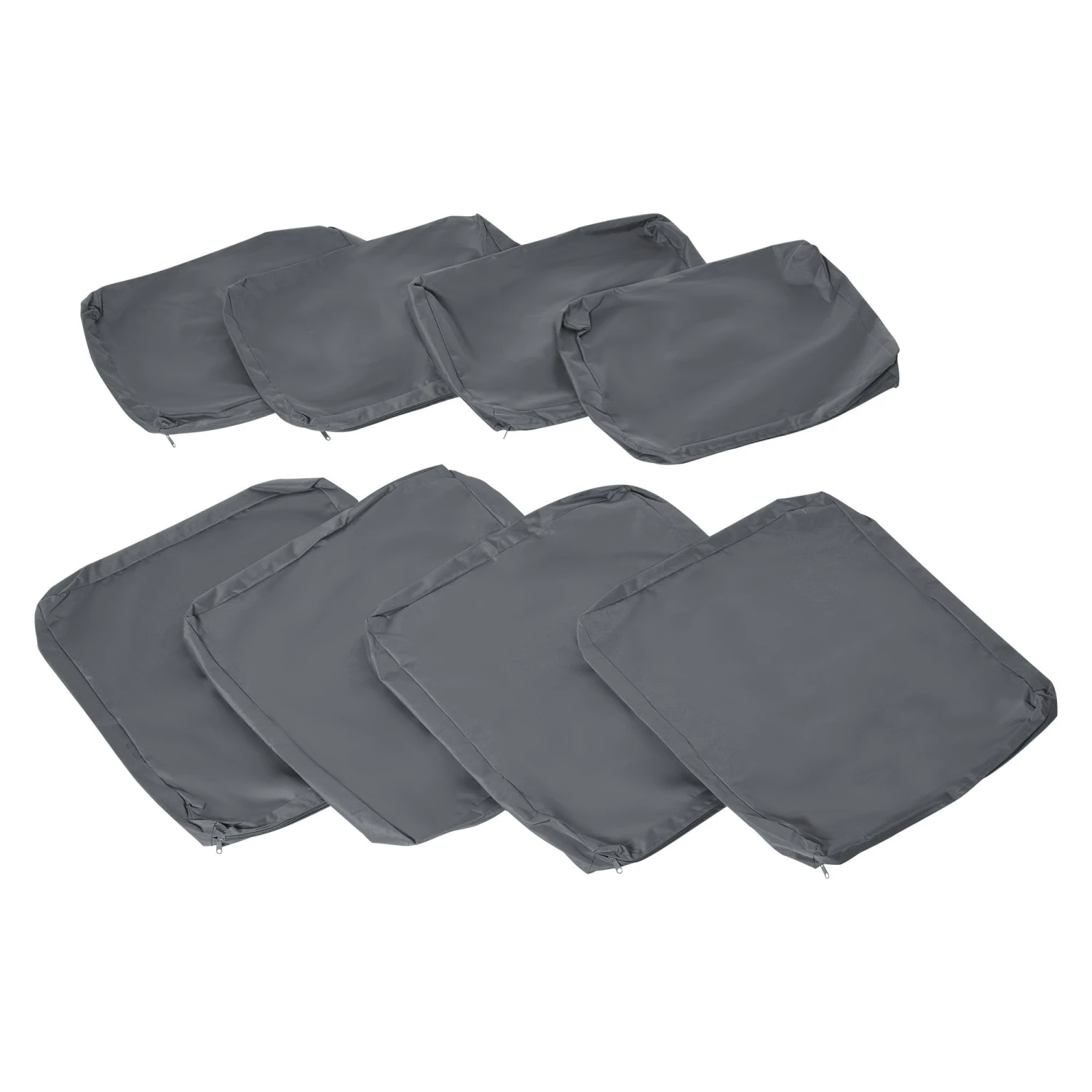 Outsunny Seat Cushion Cover Replacement Set - Grey 1 Outsunny Seat Cushion Cover Replacement Set - Grey