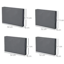 Outsunny Seat Cushion Cover Replacement Set - Grey 11 Outsunny Seat Cushion Cover Replacement Set - Grey -OUTSUNNY Store 1624028620 99725800