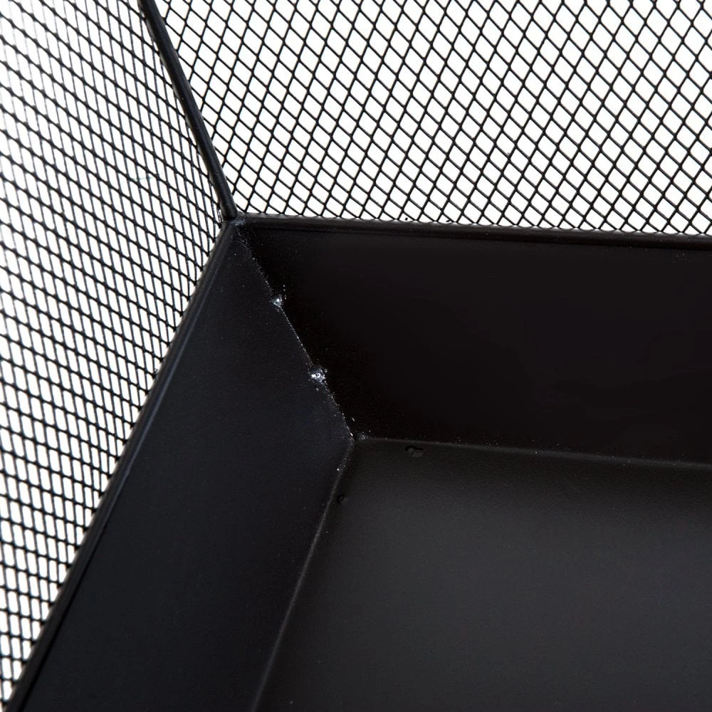 Outsunny Stove Garden Square Fire Pit Black 8 Outsunny Stove Garden Square Fire Pit Black - Image 8