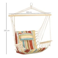 Outsunny Hanging Rope Frame Hammock Chair - Stripe -OUTSUNNY Store 1624028946 78455500 f3b9ca69 be72 458e b867 1e8898843d15