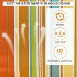 Outsunny Hanging Rope Frame Hammock Chair - Stripe -OUTSUNNY Store 1624028974 03990600 b6843822 9ef6 4e81 9b49 301fed4e2d79