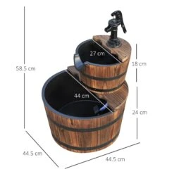 Outsunny 2 Tier Wooden Water Pump Fountain -OUTSUNNY Store 1624029504 76201900 1fb58b5f f024 4675 bdce b6f741cfbcfc