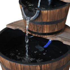 Outsunny 2 Tier Wooden Water Pump Fountain -OUTSUNNY Store 1624029512 38298300 8453da11 25ff 4e64 b106 e62cdb89d170