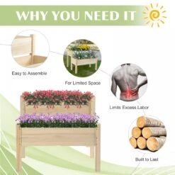 Outsunny 2-Piece Solid Fir Wood Plant Raised Bed -OUTSUNNY Store 1624029657 40117500 6de570ed d342 42b8 b933 bc1f4d5cfa6d