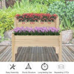 Outsunny 2-Piece Solid Fir Wood Plant Raised Bed -OUTSUNNY Store 1624029661 33286000 594133c8 c40b 4e4f 9053 b46b7adb6fbb