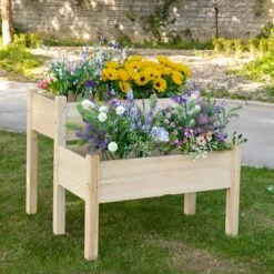 Outsunny 2-Piece Solid Fir Wood Plant Raised Bed -OUTSUNNY Store 1624029667 02296400 f7f44ad6 f5e4 4565 a11c 9c60bfb99903