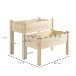 Outsunny 2-Piece Solid Fir Wood Plant Raised Bed -OUTSUNNY Store 1624029677 14436100 46f496a0 cdd7 4c6d bfcd 3eea719496e3