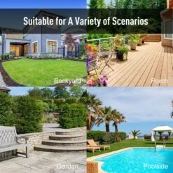 Outsunny 3 Seater Canopy Swing Chair Outdoor Garden Bench With Adjustable Canopy And Metal Frame - Green Stripes -OUTSUNNY Store 1624030176 12289800