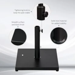 Heavy Duty Steel Adjustable Parasol Base - Black 13 Heavy Duty Steel Adjustable Parasol Base - Black -OUTSUNNY Store 1624030319 27157300 c3830bb7 2d98 45e5 bba1 e0309660b140