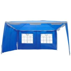 Oasis 4 X 3 M Steel Frame Gazebo/ Party Tent With Window - Blue -OUTSUNNY Store 1624030532 85309100 a9213adb 62bb 4025 88b2 8023ecd4f54c