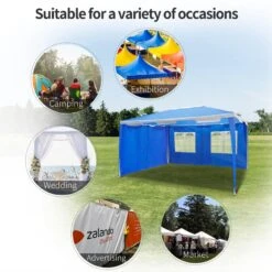 Oasis 4 X 3 M Steel Frame Gazebo/ Party Tent With Window - Blue -OUTSUNNY Store 1624030556 77419000 c26cc170 3084 4265 abd4 1b40fd5b8d84