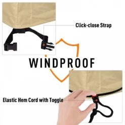 Outsunny Rattan 3 Seat Bench Waterproof Furniture Cover - Beige -OUTSUNNY Store 1624030714 45060000 3f81476c 6805 455b b4a2 cb9b8e2d4365