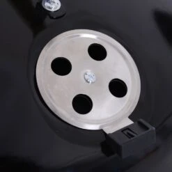 Outsunny Portable Round Charcoal Grill BBQ - Black -OUTSUNNY Store 1624031114 89123000