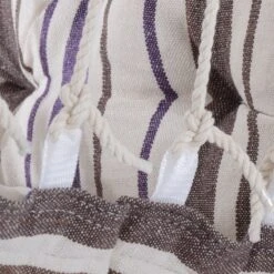 Outsunny Hanging Hammock Swing Chair - Brown/White Stripes -OUTSUNNY Store 1624031205 33172000