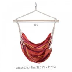 Outsunny Hanging Cotton Hammock Swing Chair - Multi Colour -OUTSUNNY Store 1624031219 50138100