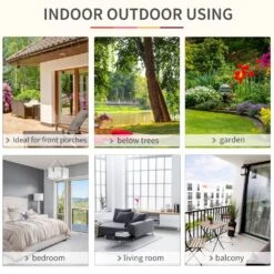 Outsunny Hanging Cotton Hammock Swing Chair - Multi Colour -OUTSUNNY Store 1624031225 67289600