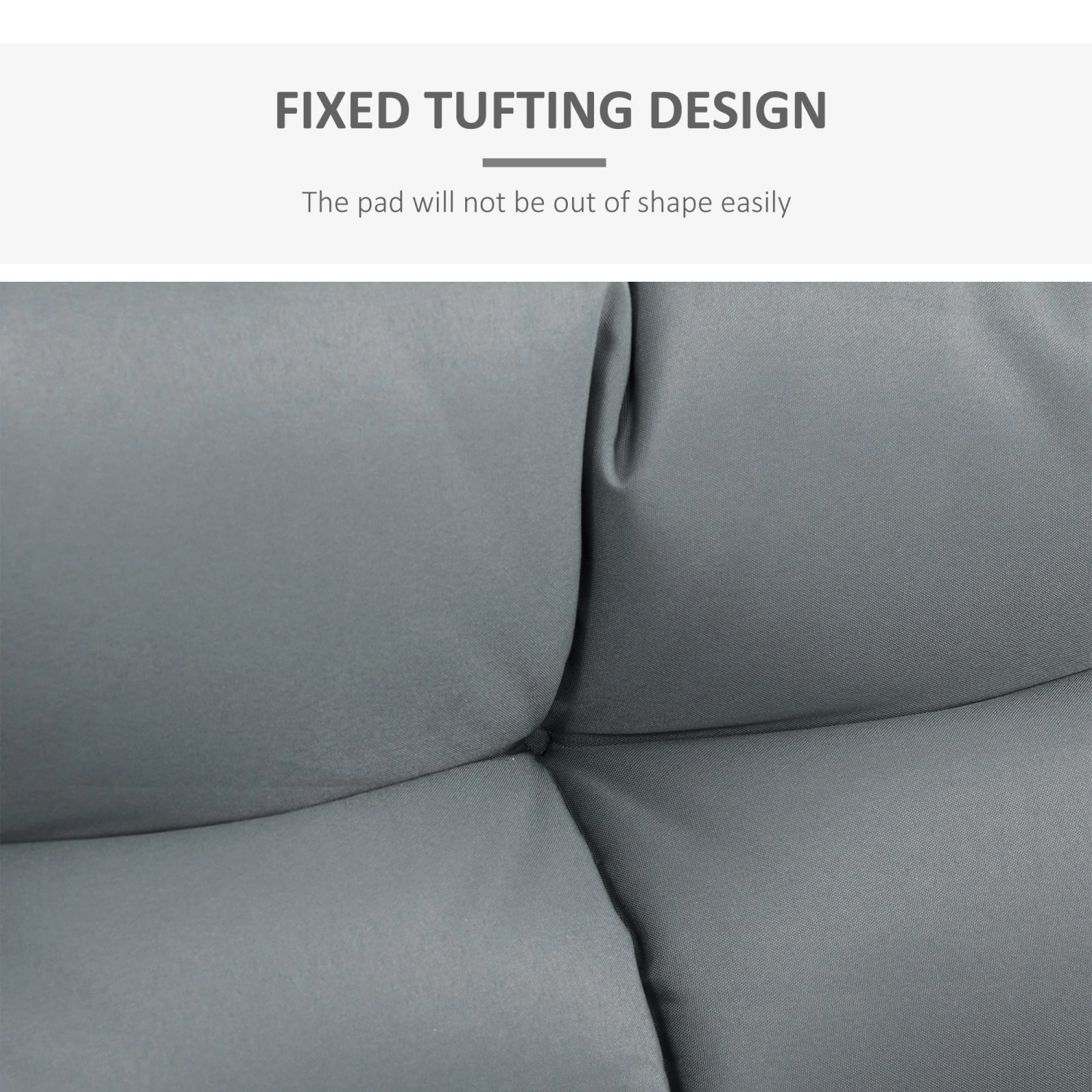 Outsunny-2 Piece Garden Pallet Padded Cushions - Grey 6 Outsunny-2 Piece Garden Pallet Padded Cushions - Grey - Image 6