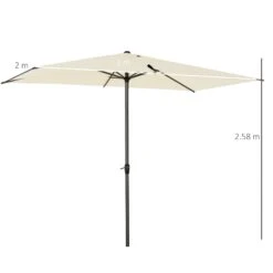 Oasis 3 X 2 M Ajustable Title Crank Garden Parasol - Beige -OUTSUNNY Store 1624031329 32532600
