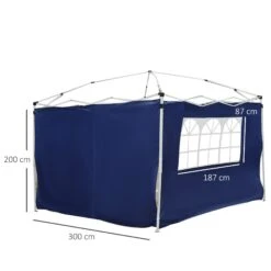 Outsunny 3m X 2m Gazebo Replacement Side Panels - Blue -OUTSUNNY Store 1624031547 20349700 2a705adb 41fb 4ee4 80b7 916272457a91