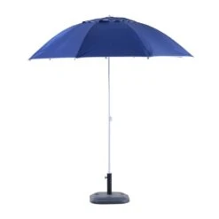 Oasis 2 M Beach Canopy Parasol With Side Panels - Blue