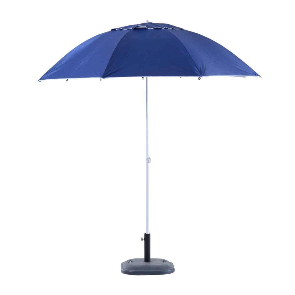 Oasis 2 M Beach Canopy Parasol With Side Panels - Blue 1 Oasis 2 M Beach Canopy Parasol With Side Panels - Blue