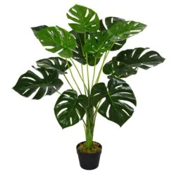 OUTSUNNY Artificial Monstera Plant Tree With Pot 85cm