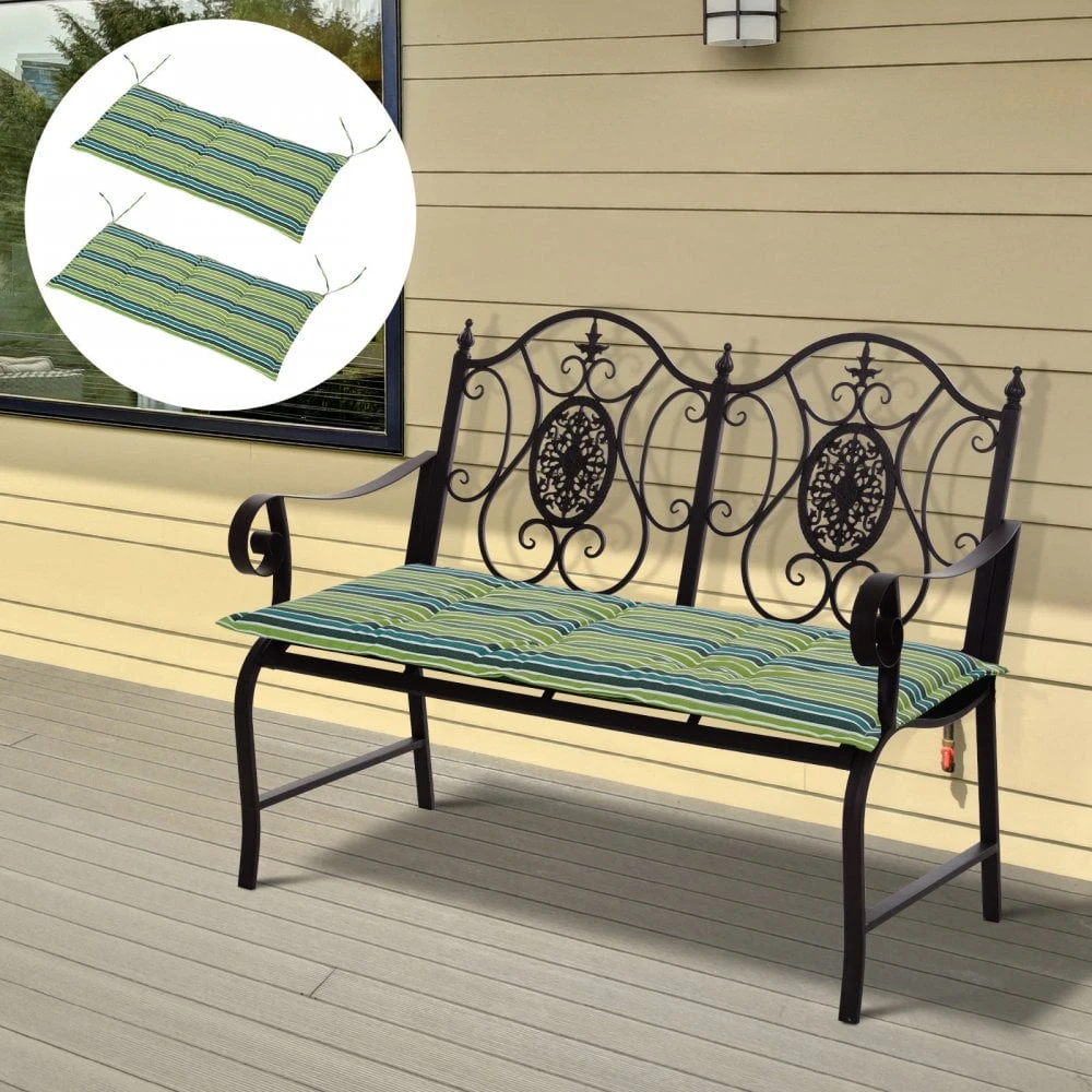 Outsunny Set Of 2 Durable Swing Chair Cushion - Green 2 Outsunny Set Of 2 Durable Swing Chair Cushion - Green - Image 2