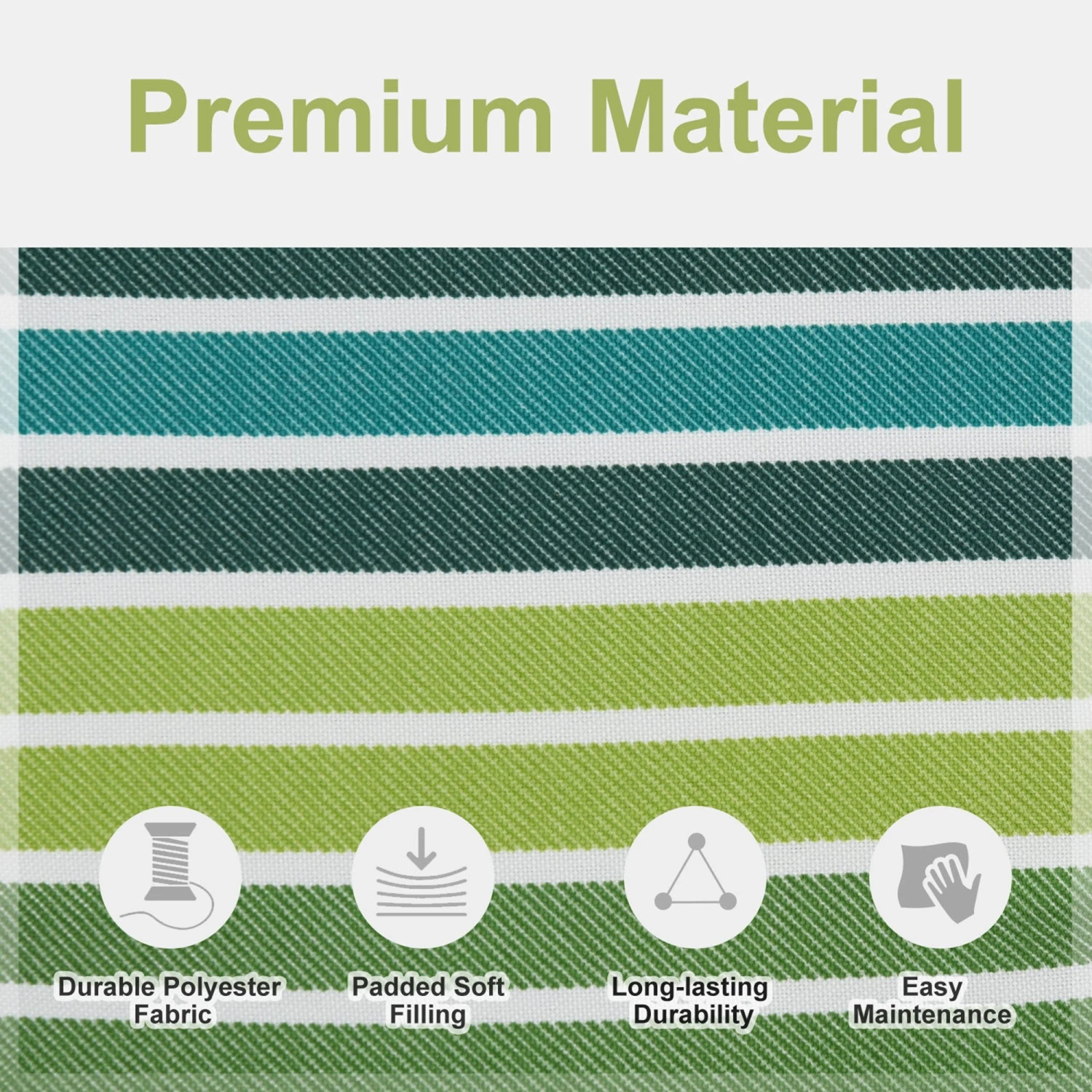 Outsunny Set Of 2 Durable Swing Chair Cushion - Green 6 Outsunny Set Of 2 Durable Swing Chair Cushion - Green - Image 6