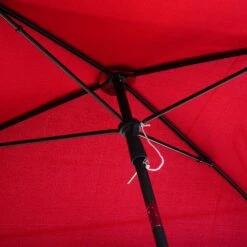 Outsunny Garden Parasol ,Sun Shade Canopy 2 X 1.3m - Red -OUTSUNNY Store 1624269935 21663000