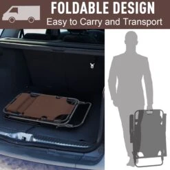 Outsunny 2 In1 Metal Frame Sun Lounger With Pillow - Brown -OUTSUNNY Store 1624270099 76954000 dd93cfb3 62dc 488c ae5e 7b5d5cb33943