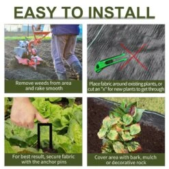 Outsunny 1 X 50 M Fabric Landscape Weed Barrier -OUTSUNNY Store 1624271045 03208300