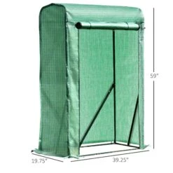 Steel Frame Mesh Cover Greenhouse - Green -OUTSUNNY Store 1624274851 20693000