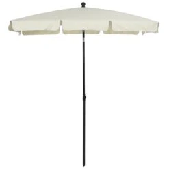 Oasis Rectangular Patio Umbrella Parasol With Tilt - Cream