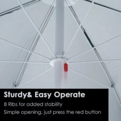 Oasis 2.2 M Outdoor Fishing Parasol Umbrella With Side Panel - Dark Green 15 Oasis 2.2 M Outdoor Fishing Parasol Umbrella With Side Panel - Dark Green -OUTSUNNY Store 1624275238 88192600