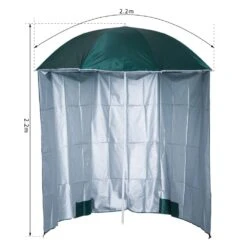 Oasis 2.2 M Outdoor Fishing Parasol Umbrella With Side Panel - Dark Green 11 Oasis 2.2 M Outdoor Fishing Parasol Umbrella With Side Panel - Dark Green -OUTSUNNY Store 1624275250 94649900