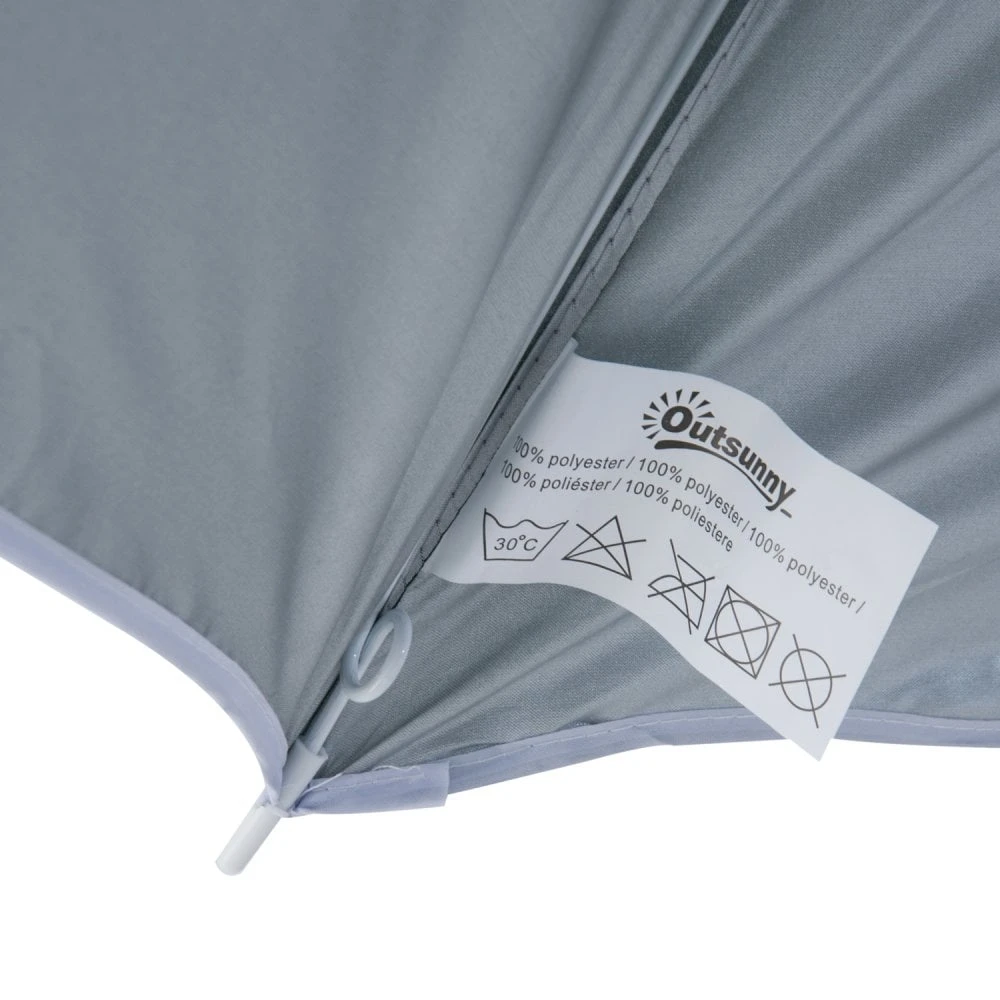 Oasis 2.2 M Outdoor Fishing Parasol Umbrella With Side Panel - Dark Green 5 Oasis 2.2 M Outdoor Fishing Parasol Umbrella With Side Panel - Dark Green - Image 5