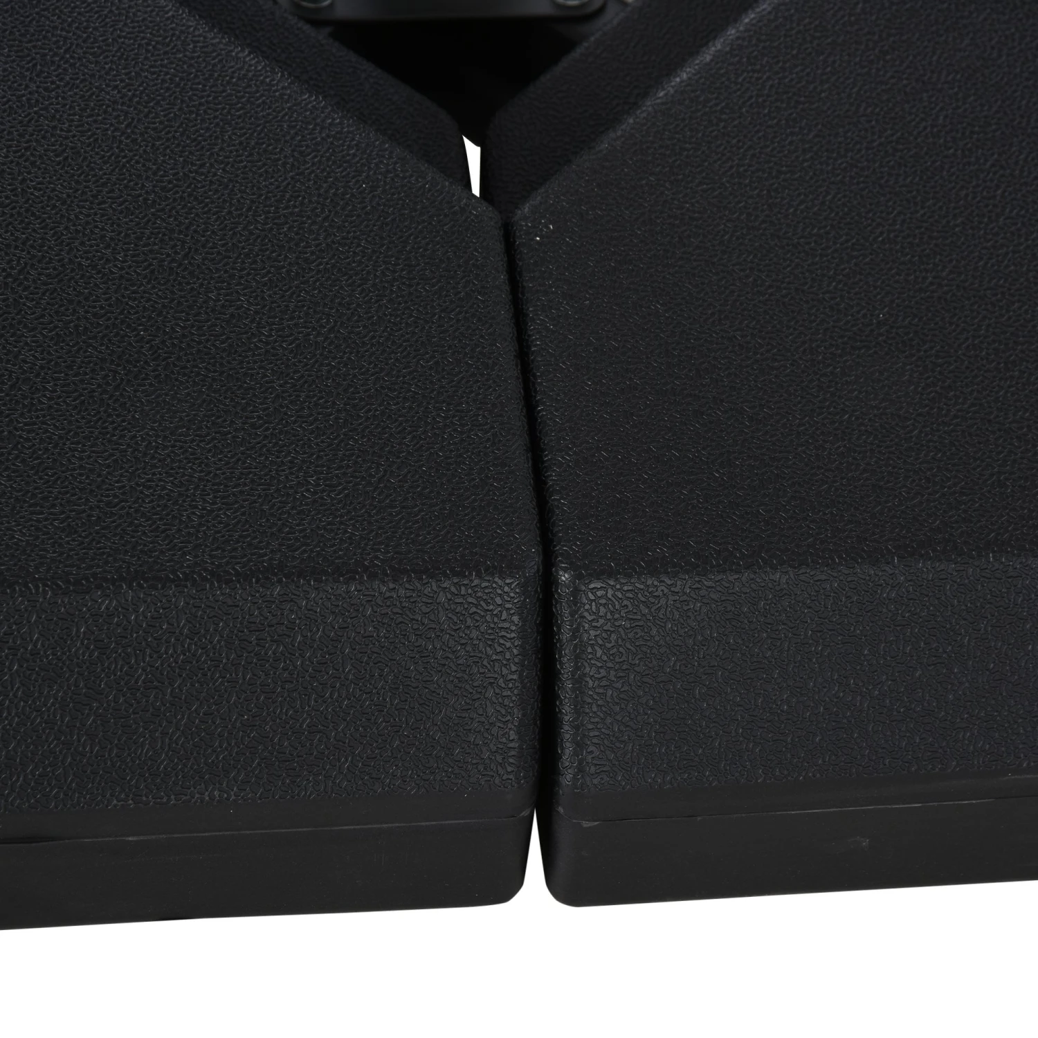 Outsunny 4PCs Fillable Parasol Base W/ Steel Cross Base Garden Umbrella Stand Weight Umbrella Sand Water Plastic Black 7 Outsunny 4PCs Fillable Parasol Base W/ Steel Cross Base Garden Umbrella Stand Weight Umbrella Sand Water Plastic Black - Image 7