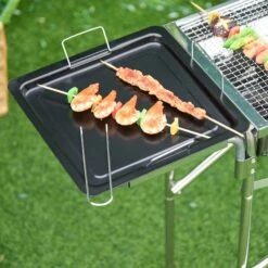 Outsunny Large Stainless Steel Charcoal BBQ Grill - Silver -OUTSUNNY Store 1624275532 36279000 2cdbcb96 d24a 4e7b 969e 25c4f82230bc