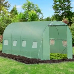4 M X 2 M Walk-in Tunnel Greenhouse With Windows And Door