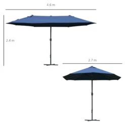 Outsunny Double Sided Umbrella Parasol With Cross Base 4.6 M - Blue 10 Outsunny Double Sided Umbrella Parasol With Cross Base 4.6 M - Blue -OUTSUNNY Store 1624283698 29073000 58eaf194 547c 4eb5 812a 47aedbe93f3e