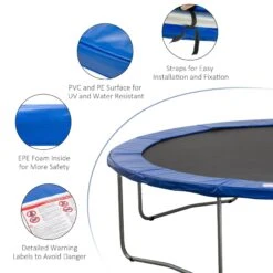 HOMCOM 13ft Trampoline Pad Surround Safety Pad Foam Padding 14 HOMCOM 13ft Trampoline Pad Surround Safety Pad Foam Padding -OUTSUNNY Store 1645285486 78933800