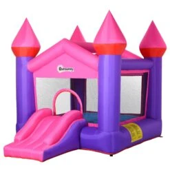 Outsunny Kids Bounce Castle House Inflatable Trampoline Slide 2 In 1 With Inflator For Kids Age 3-12 -OUTSUNNY Store 1645286811 75029400