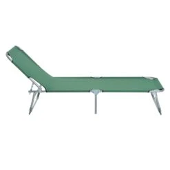 Outsunny Portable Adjustable Lounger,Oxford Cloth-Green -OUTSUNNY Store 1645297829 96926100